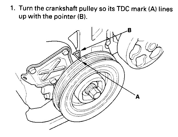 Honda crank pulley timing marks #6